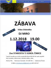 Zábava Sokol Čimice 1.12.2018